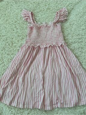 In My Jammers Pink Stripe Smocked Twirl Dress